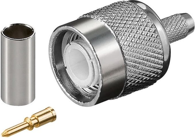 Goobay TNC krimpstekker, met verguld contact, voor RG 58 kabel