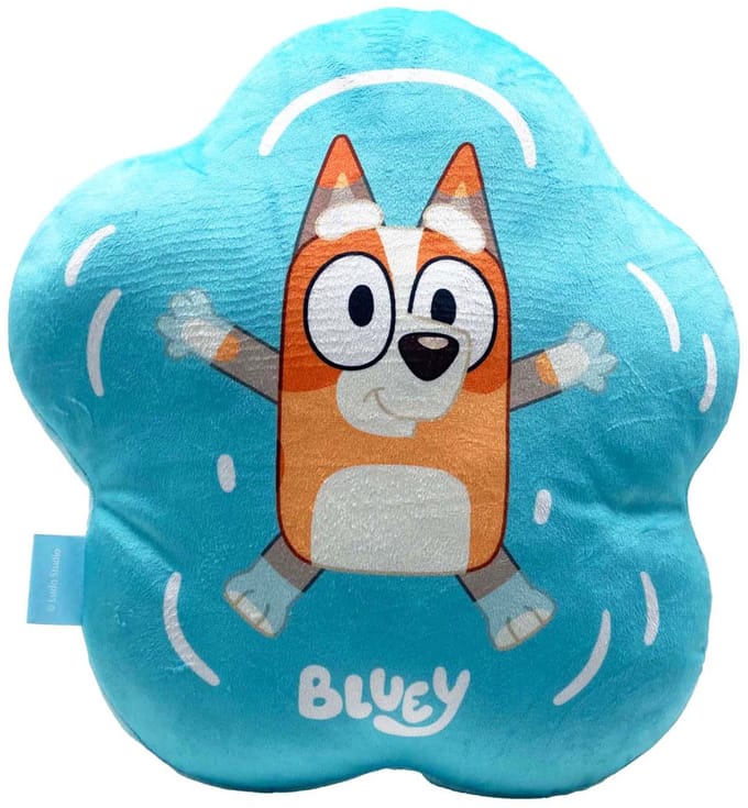 Bluey decoratief kussen - bloemvormig, 33cm - kinderkamer accessoire.