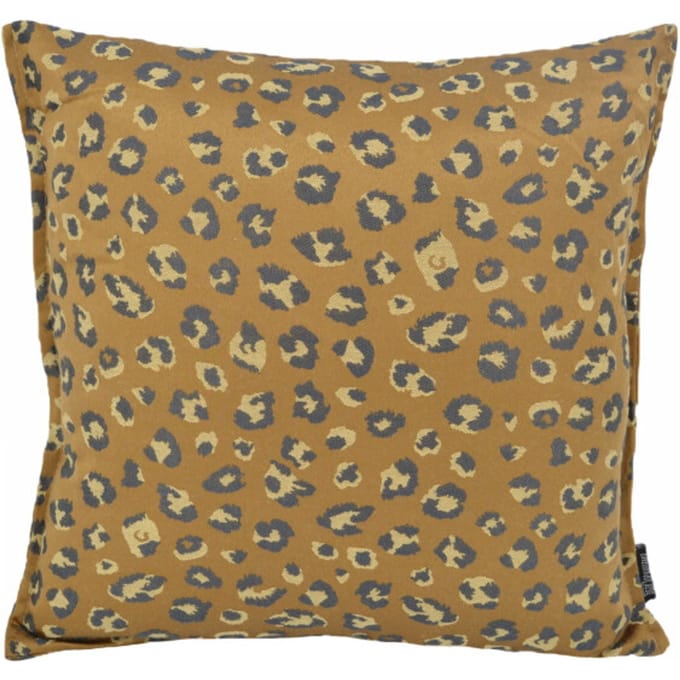 Gek op kussens! Jacquard leopard gold / brown | 45 x 45 cm | kussenhoes | polyester
