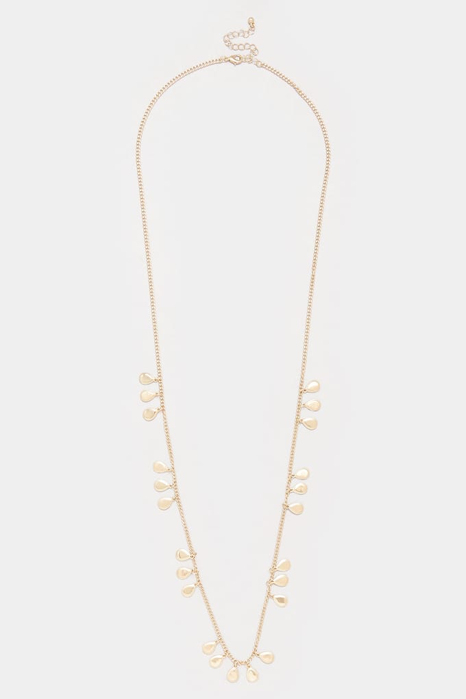 Yours Goudkleurige Druppelvormige Hanger Met Kettingsize One Size