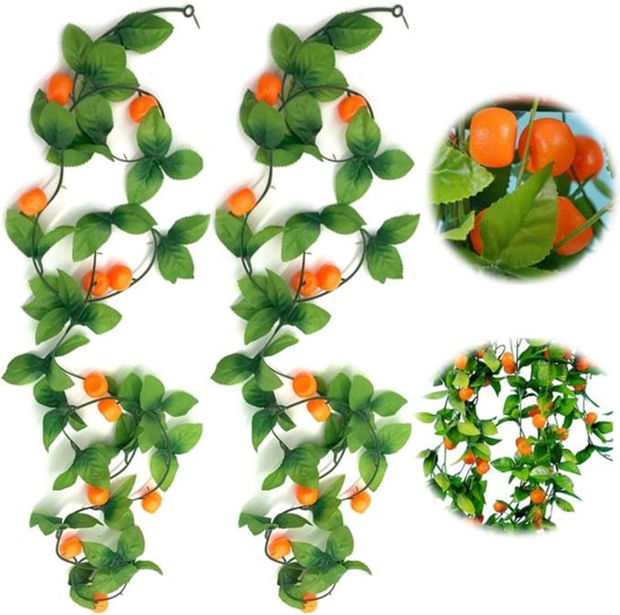 Allecto - Kunstfruitdecoratie - Kunstfruit-rotan - Duurzaam en veilig