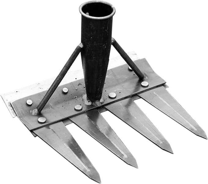 Tuinhark - Handhark - Onkruid Verwijderen - Ergonomisch Ontwerp - 20 cm Breed - Metaal