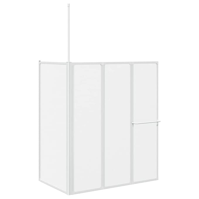 vidaXL - Badscherm - Mat - 120 - x - 70 - x - 137 - cm - Aluminium