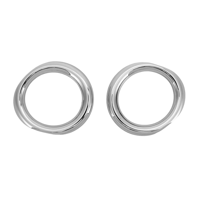 2 STUKS Auto Voor Mistlamp Ring Cover Trim Verchroomd Glanzend Vervanging voor CHR 2016?2018 white