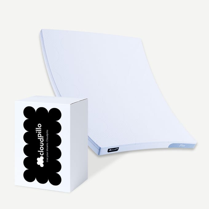 Cloudpillo Plus Topper 80x200 - Topdekmatras - Adaptive Support laag - 4-Seizoenen - Voorzien van Elastieken - Wasbare Hoes