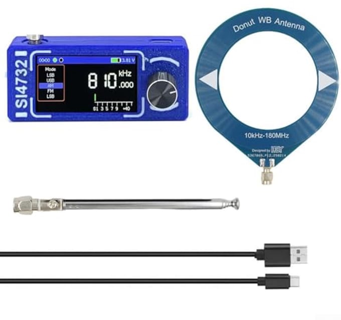 Mini Full Band Pocket Radio - FM/AM/Shortwave Ontvanger met Loop Antenne