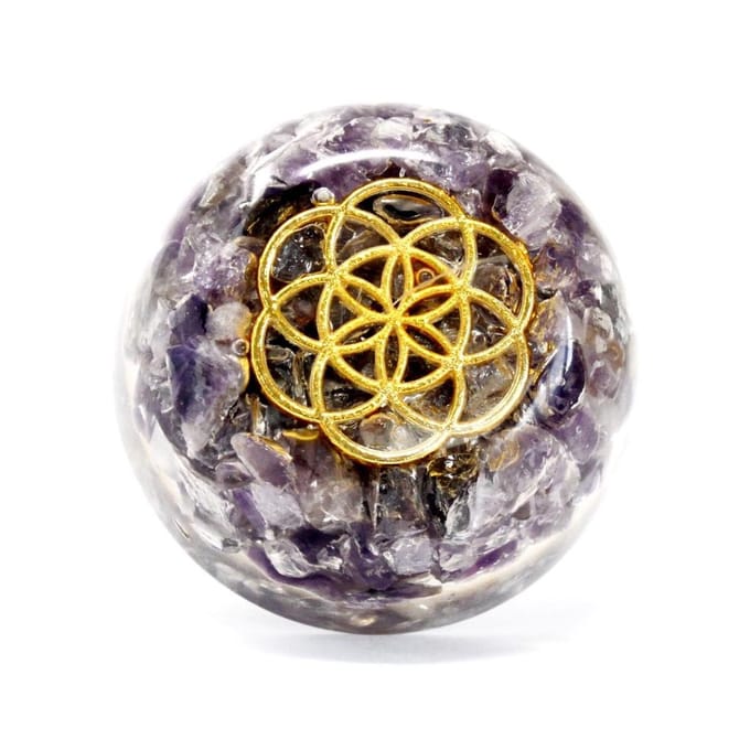 Edelsteen - Tafel Orgonite Powerpacks - Large - Amethist Koepel