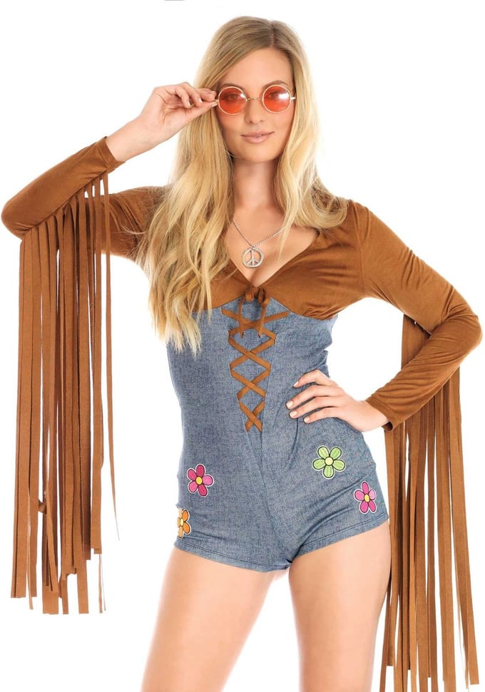 Korte jumpsuit voor vrouwen Leg Avenue Boho Babe