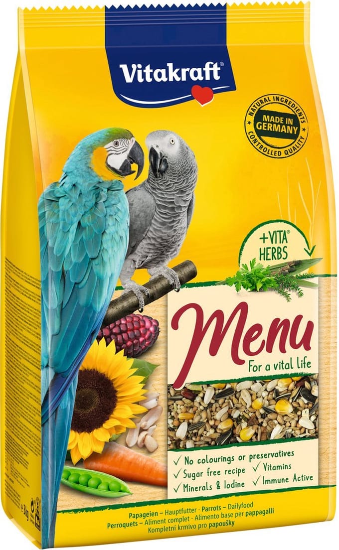 Vitakraft Papegaaien Premium Menu - Vogelvoer - 6 kg (2x3Kg)