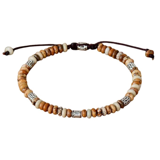 Marama - herenarmband Sand - edelsteen Jaspis - verstelbaar - bruin - one size fits all