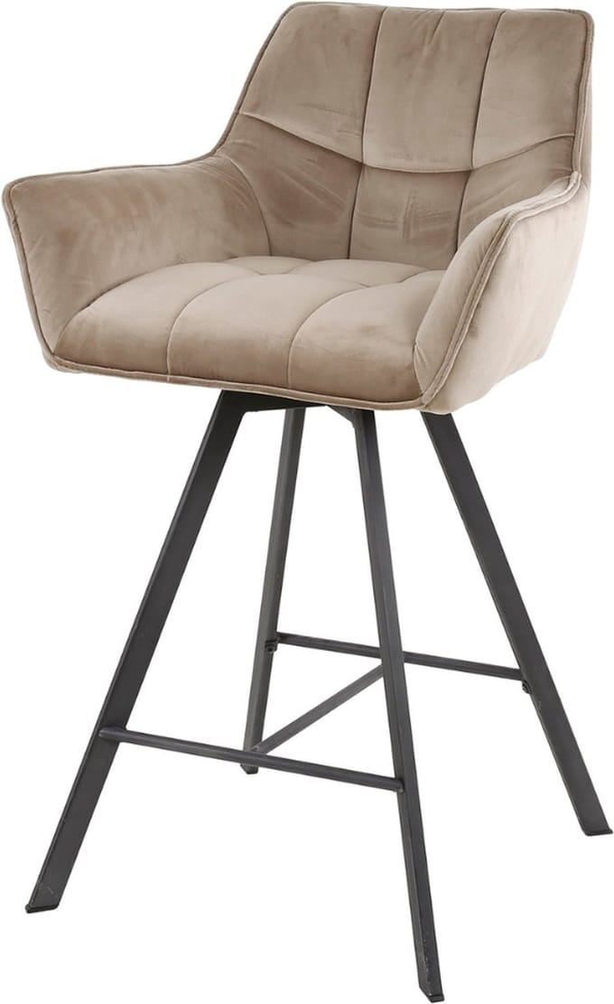 Fraaai - Ramon draaibare barstoel - 69 cm - velvet - champagne