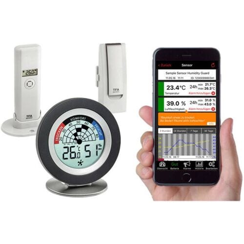 TFA Dostmann Weatherhub SmartHome System Cossy Radar 31.4008.02 Schimmelradar Wit