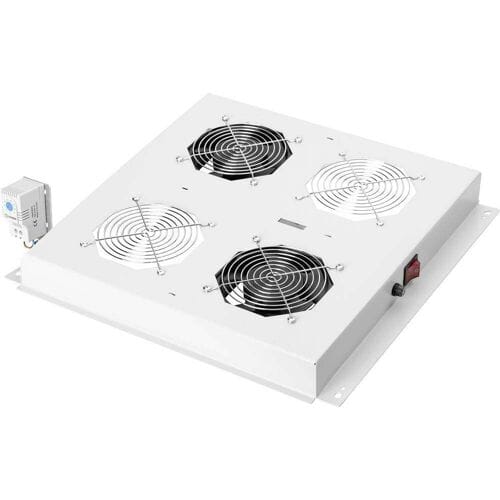 Digitus DN-19 FAN-2-N 19 inch 2 x Ventilator voor patchkast Met schakelaar Grijs-wit (RAL 7035)