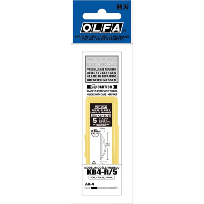 Reservemes Olfa KB4-R blister à 5 stuks