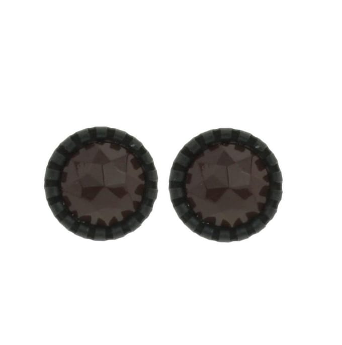 Behave - Oorstekers - Rond 1,3 cm - Donker Bruin