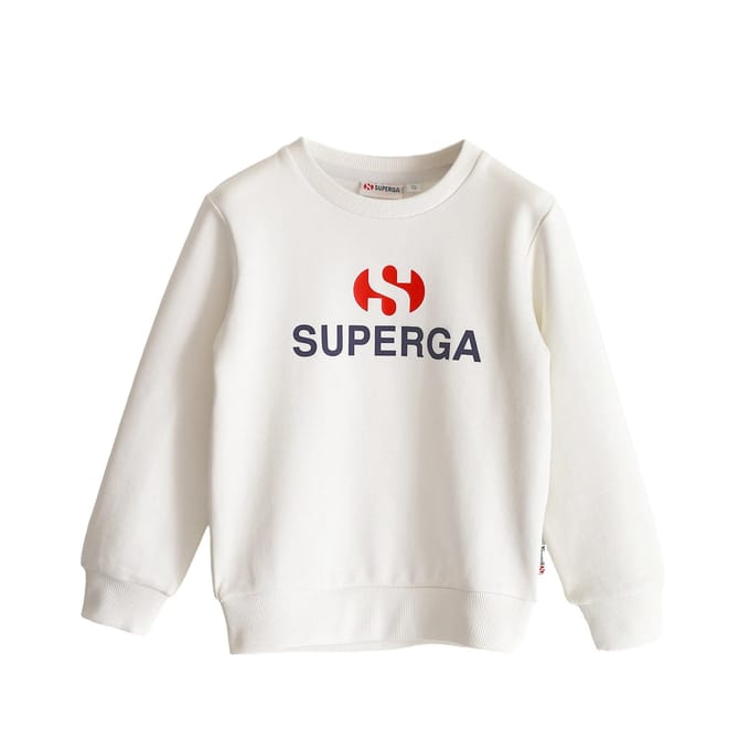 Superga Sweatshirt met kinderlogo (Wit)
