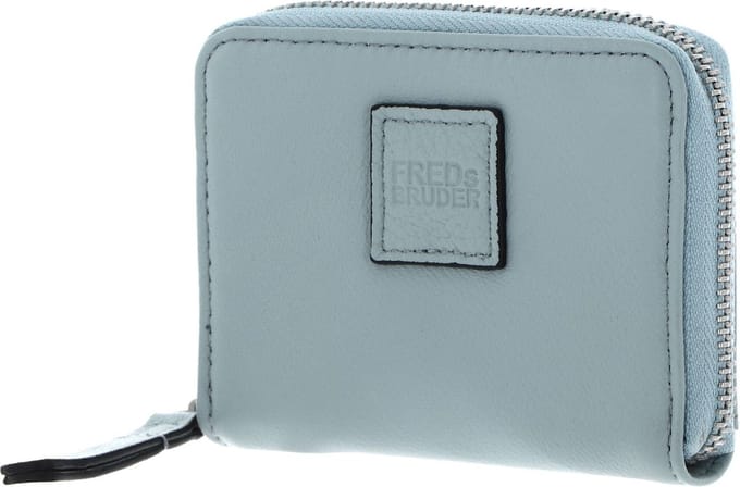 FREDsBRUDER Leren Portemonnee Lazap Coin Nugget Sky Blue Lichtblauw