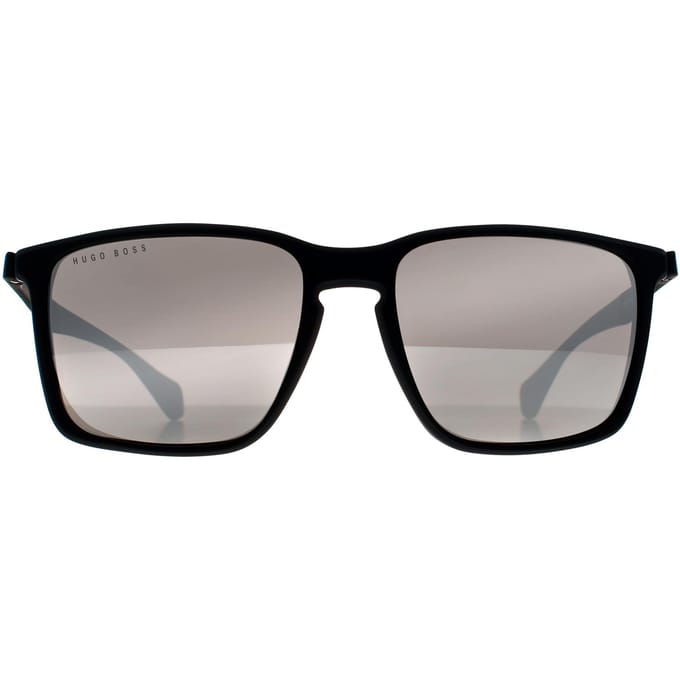 Hugo Boss Rechthoek Heren Zwart Grijs Spiegel BOSS 1114/S