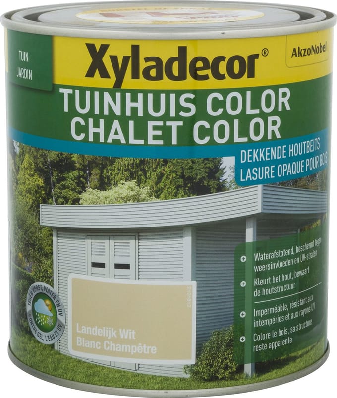 Xyladecor - Tuinhuis Color - Landelijk Wit - 1 L