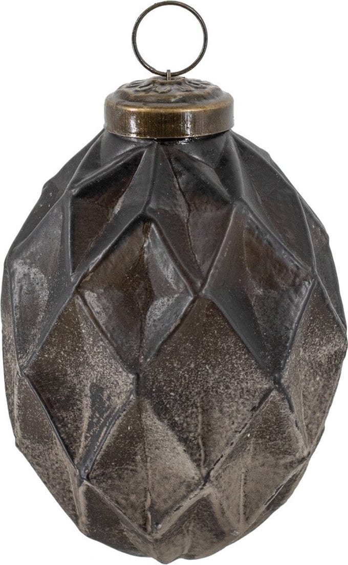 HomeBound by KY | Glazen kerstbal ombre matt black | 10x10x10cm | kerstbal