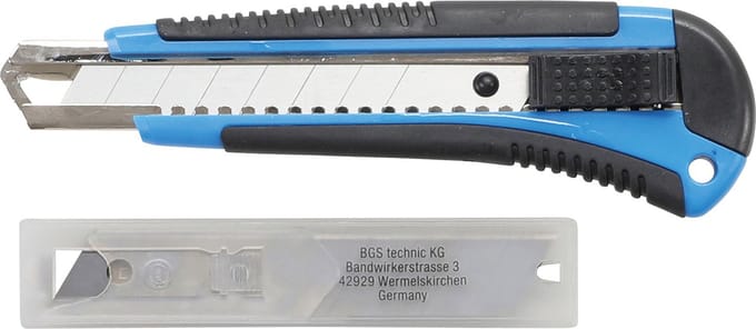 BGS technic Stanleymes Afbreekmessen | mesbreedte 18 mm incl 7 blades meegeleverd! (7955)