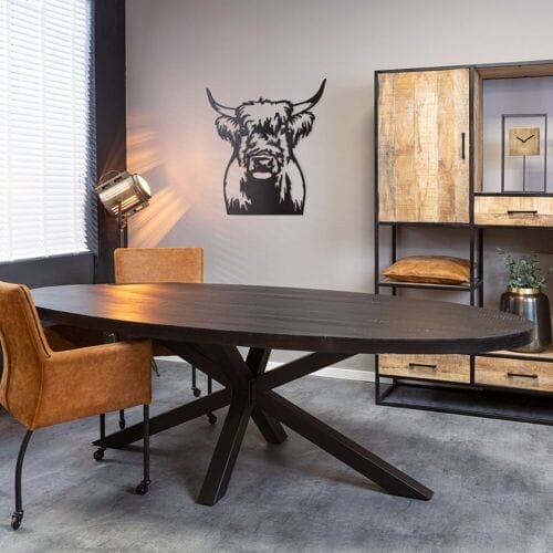 Starfurn - Eettafel Denver - Zwart - 90x160x76 cm