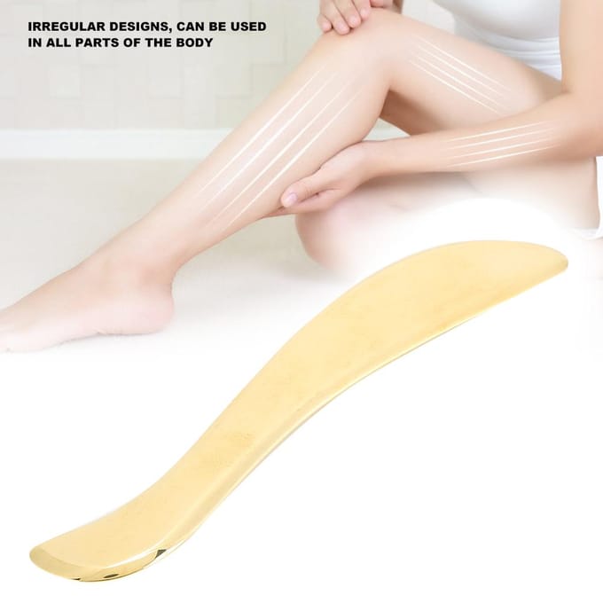 Messing Gua Sha Tool Fascia Acupunctuurpunt Massage Spierpijnverlichting Schrapbord Massager white