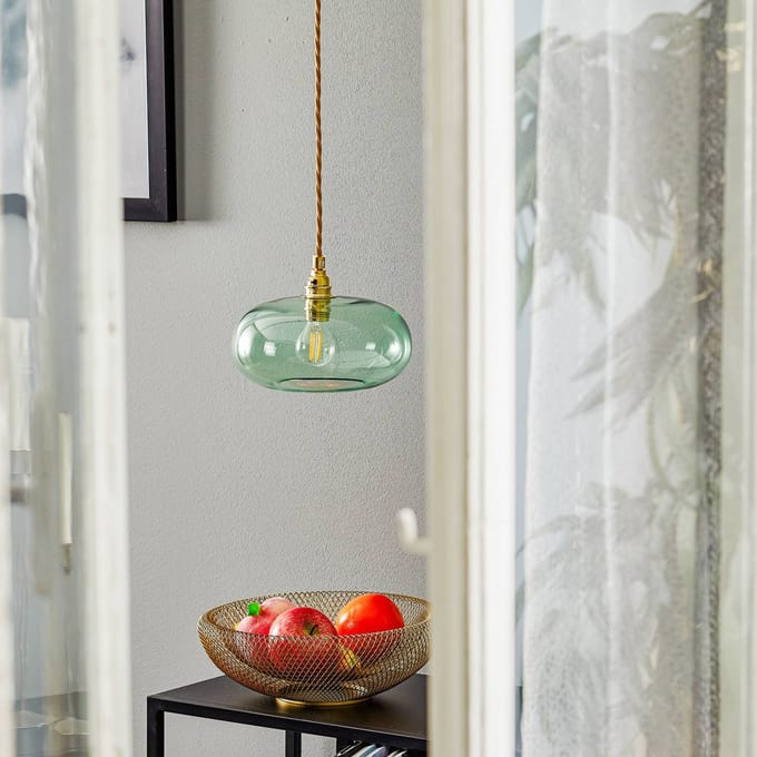EBB & FLOW Horizon glas-hanglamp groen Ø 21 cm