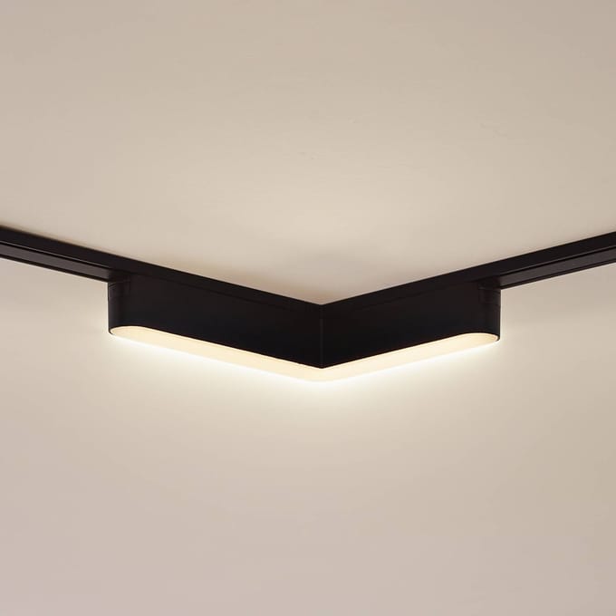 Lindby LED-strip 48V Lumaro, zwart, L-vormig, dimbaar