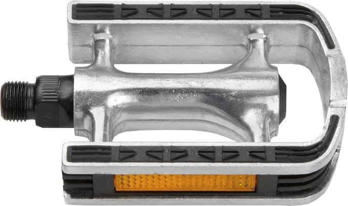 Pedaalset M-Wave aluminium zilver met rubberen anti-sliplaag