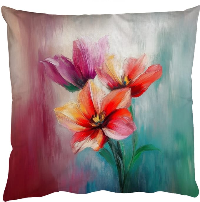 Sierkussens - Kussentjes Woonkamer - 45x45 cm - Tulpen - Lichtreflecties - Kleurverloop
