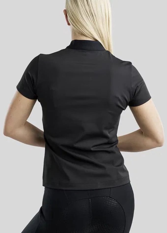 Montar Polo shirt Zira Refined Quarter Black - S