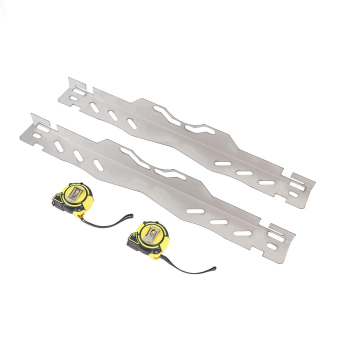 Wieluitlijningsgereedschap Plaat Roestvrij Staal Heavy Duty met 2 Tape Nauwkeurige Meting Toe-uitlijningsgereedschap voor SUV Sedan white