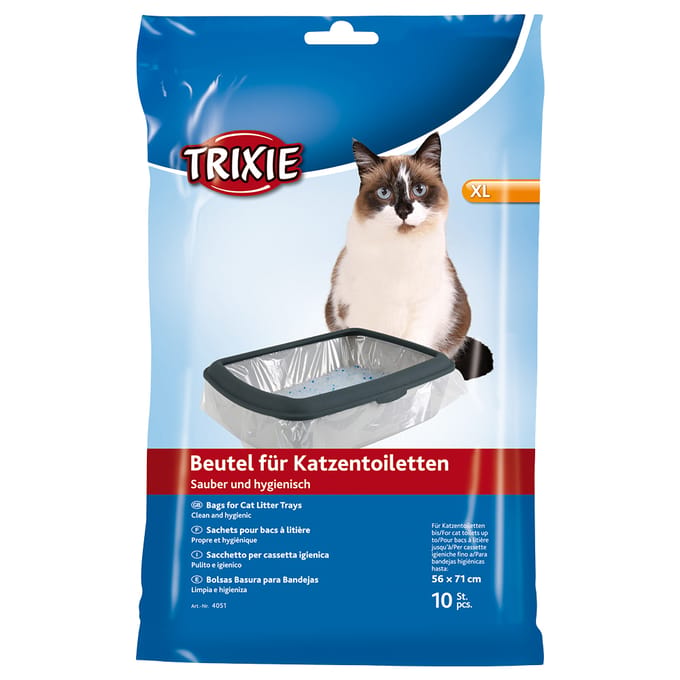 Trixie Kattentoilet-zakjes - XL: tot 56 × 71 cm, 10 stuks