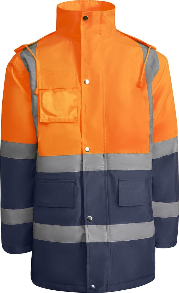 Roly Jacket Merak RY9320 - Navy Blue 55/Fluor Orange 223 - M