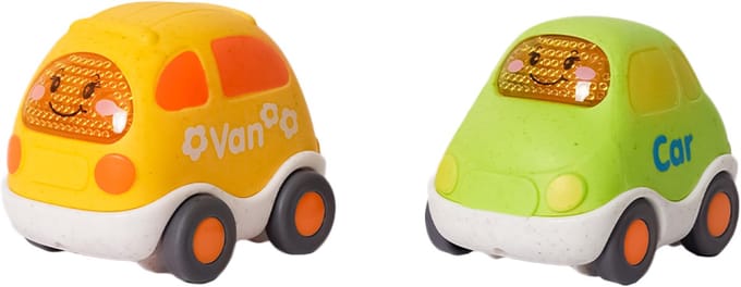 Speelgoedtopdeals - BIOplastic Bubbelauto 2-delig - 8 cm - Duurzaam speelgoed