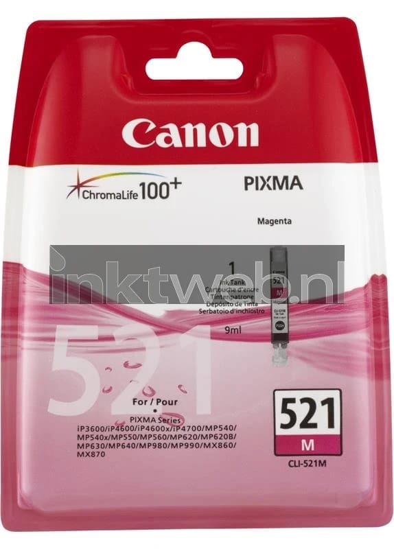 Canon CLI-521 / 2935B001 Magenta: CLI-521 / 2935B001 Magenta