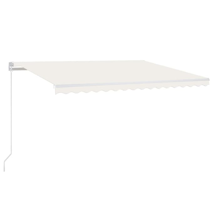 vidaXL - Uitschuifbare - luifel - Crèmekleurig - 450 - × - 300 - cm