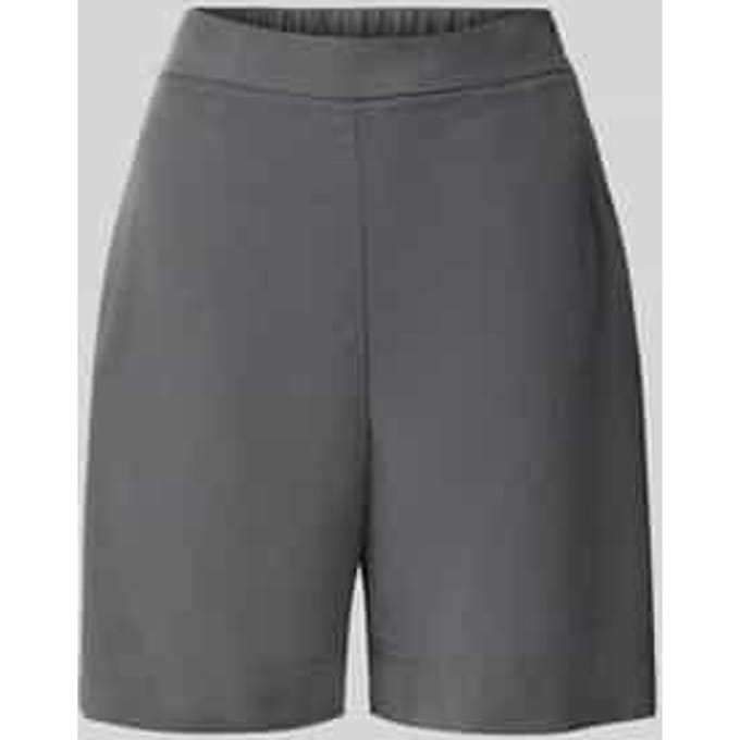 straight fit short en met linnen en viscose