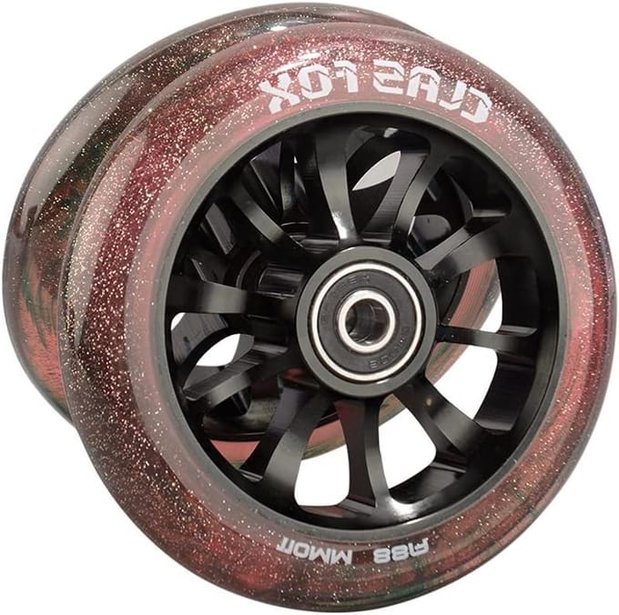 Pro Stunt Scooter Roller Roller Wheels 110mm A Pair with ABEC-9 Ball Bearings CNC Metal Core (2 PCS) (Transparent Brown)