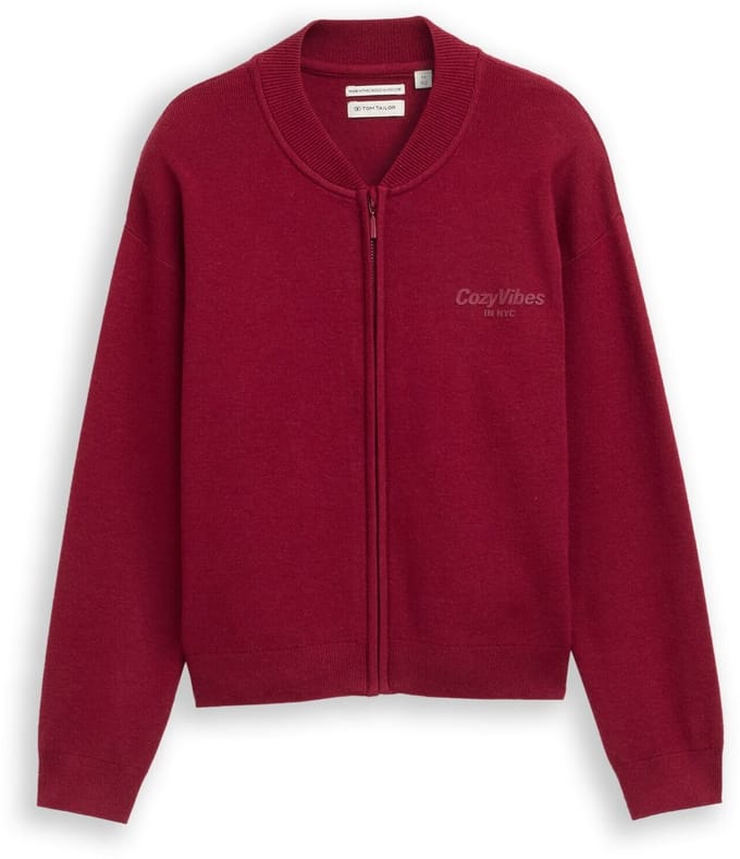 Tom Tailor - Bombervest met ritssluiting - Maat 164 - Beetroot Red