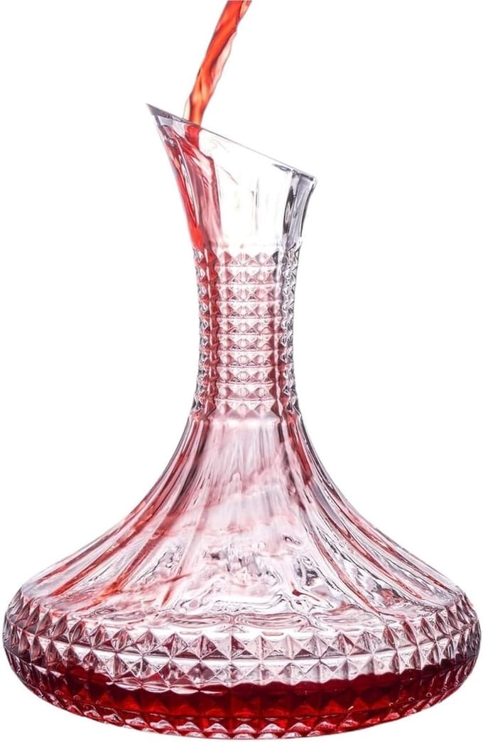 Wijn Decanter - Decanteerkaraf Glas - Wijn Beluchten - Efficiënt Ontwerp - 1500 ml - Transparant