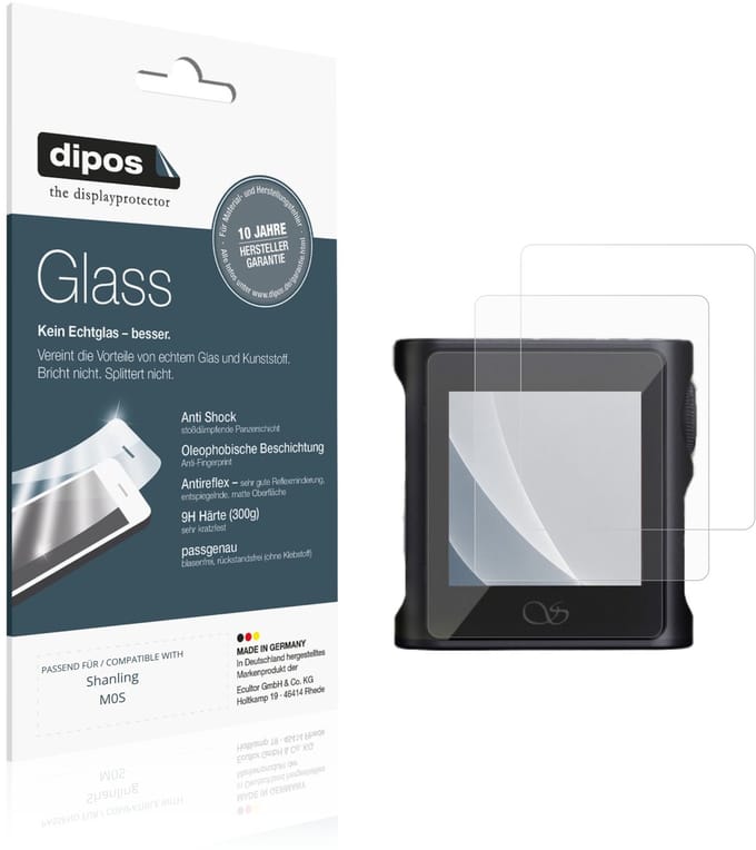 dipos – 2x Matte Pantserfolie geschikt voor Shanling M0S | 9H Screenprotector