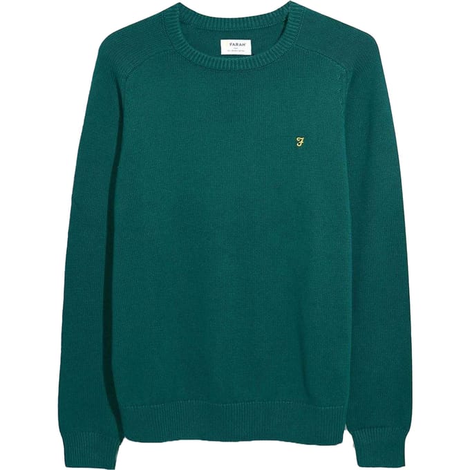 Farah Heren Kingsbury Crew Hals Sweatshirt (Groen)