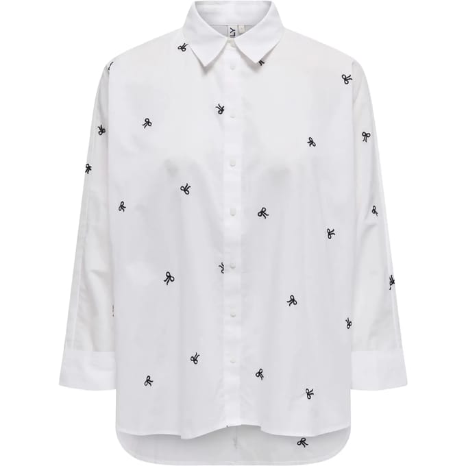 ONLY - ONLNEW LINA GRACE LS EMB SHIRT NOOS WVN - Dames - Blouses