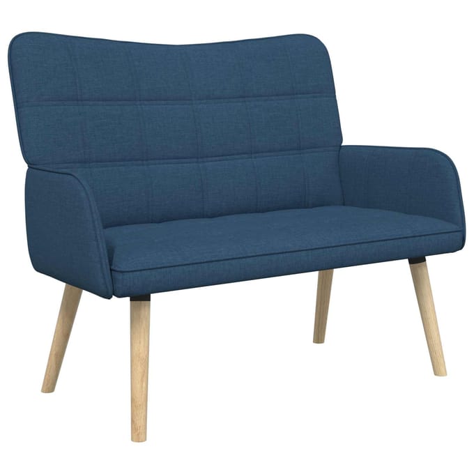vidaXL - 2-Zits - Sofa - Blauw - 115 - x - 61 - x - 87 - cm - Stof