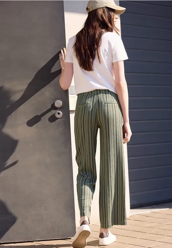 Wide Legs broek met riemdetail