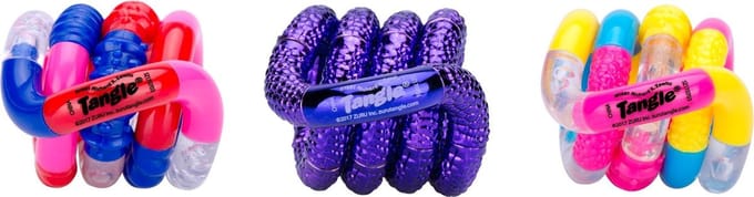 Tangle Toys - Textured Junior 3-Pack - roze paars - The Original Fidget