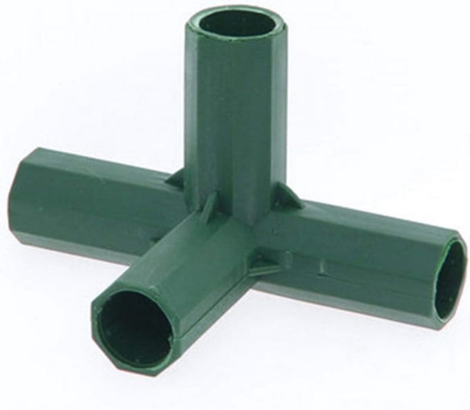 Kas Frame Connectoren - PVC Koppelingen - Bouw Constructies - Meerdere Vormen - 16mm Binnendiameter - Groen