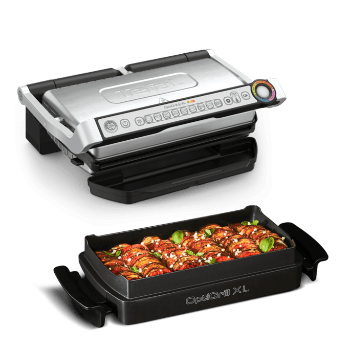Tefal OptiGrill XL GC724D12 - Intelligente Contactgrill - 9 Automatische Programma's - Gaarheidsindicator - Groot Grilloppervlak - 2000W - RVS